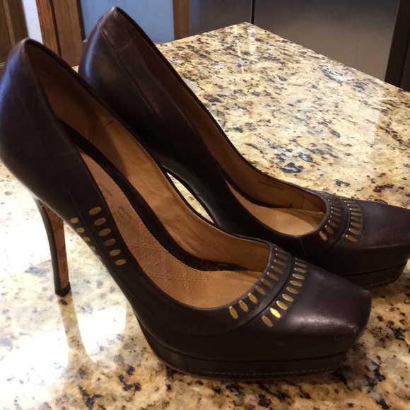 LAMB brown leather heels - Picture 3 of 8